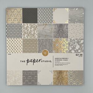 The Paper Studio - Always & Forever 2 - 12”x12” - Foil - 60 Sheets - New